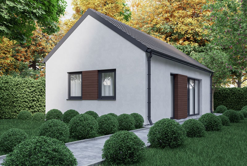 A-Typ 4-Jahreszeiten-Modulhaus – Ansicht 3