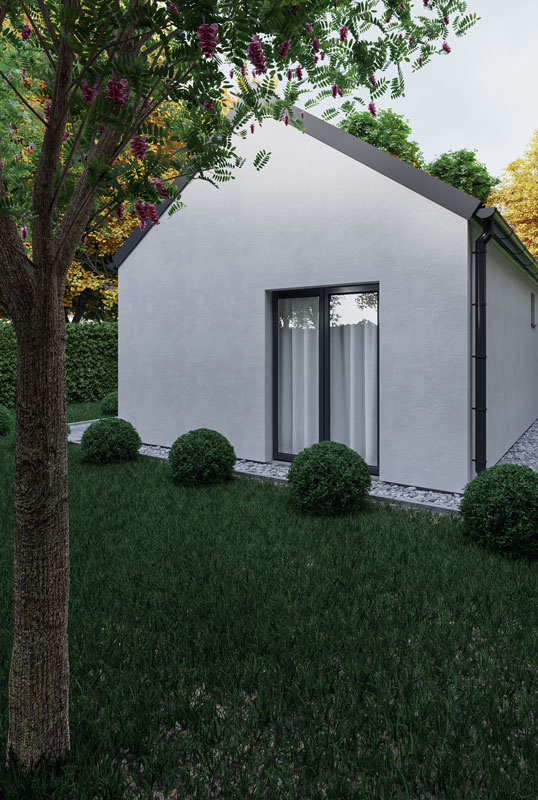 A-Typ 4-Jahreszeiten-Modulhaus – Ansicht 4